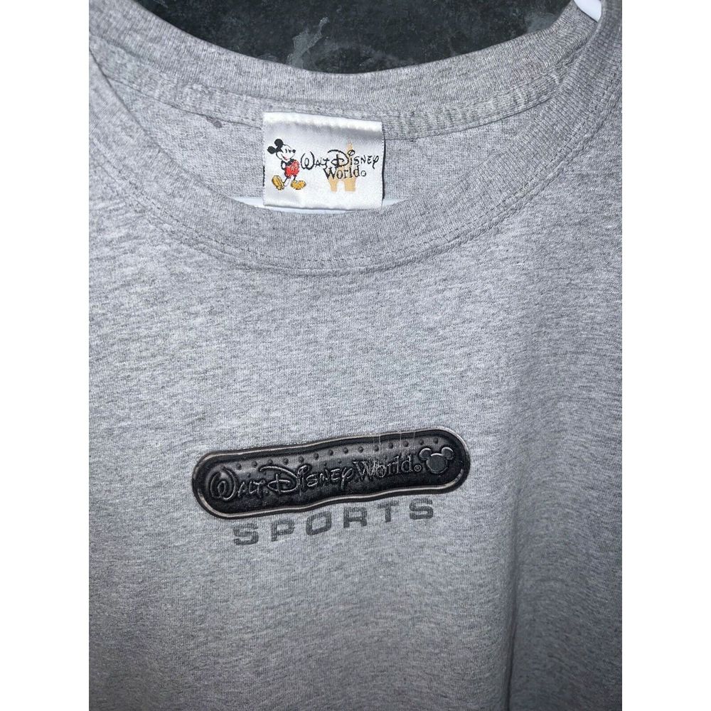 Mens Walt Disney World Sports Baseball T Shirt Size 2XL Short Sleeve Gray Cotton